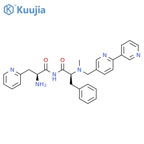 L-Phenylalaninamide,3-(2-pyridinyl)-L-alanyl-N-([2,3'-bipyridin]-5-ylmethyl)-N-methyl- structure