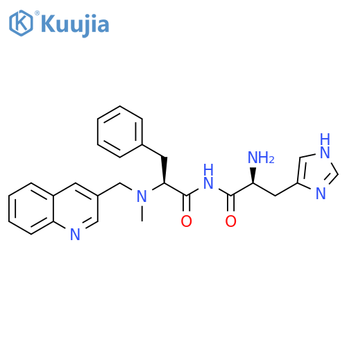 L-Phenylalaninamide, L-histidyl-N-methyl-N-(3-quinolinylmethyl)- structure