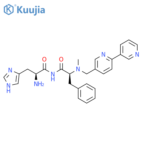 L-Phenylalaninamide, L-histidyl-N-([2,3'-bipyridin]-5-ylmethyl)-N-methyl- structure