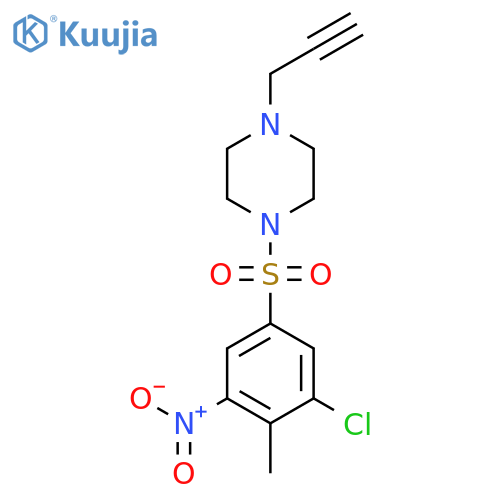 1-(3-Chloro-4-methyl-5-nitrobenzenesulfonyl)-4-(prop-2-yn-1-yl)piperazine structure