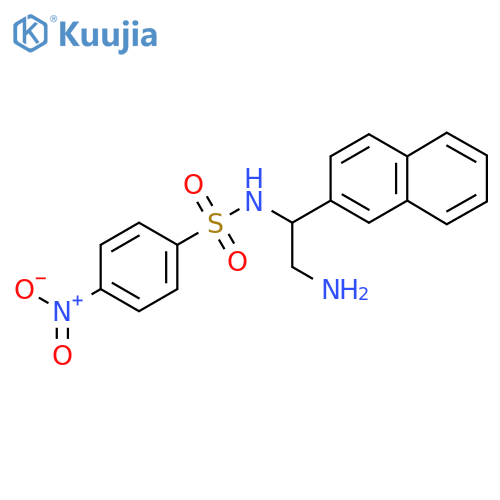 N-[2-amino-1-(naphthalen-2-yl)ethyl]-4-nitrobenzene-1-sulfonamide structure