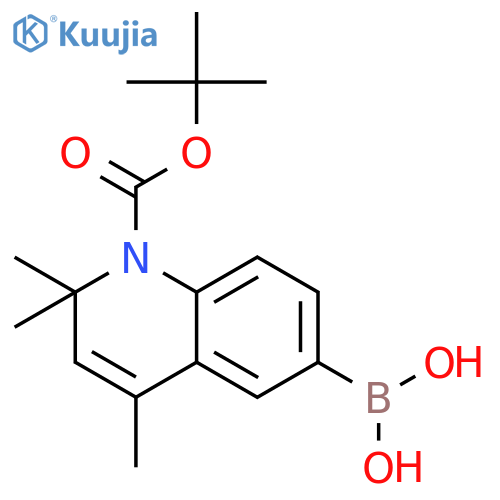 (1-(tert-Butoxycarbonyl)-2,2,4-trimethyl-1,2-dihydroquinolin-6-yl)boronic acid structure