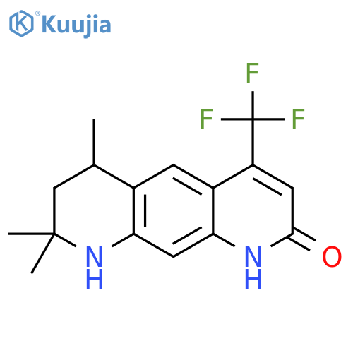 Pyrido[3,2-g]quinolin-2(1H)-one,6,7,8,9-tetrahydro-6,8,8-trimethyl-4-(trifluoromethyl)- structure