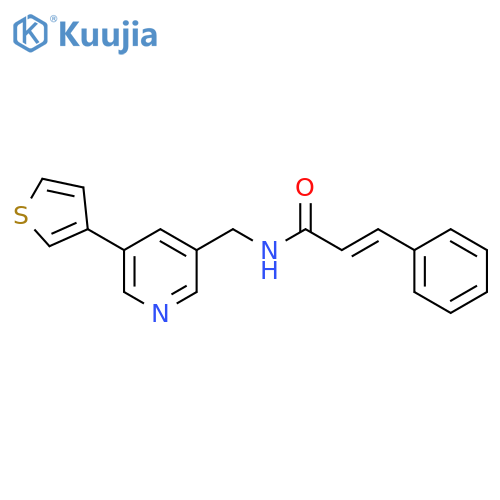 3-Phenyl-N-[[5-(3-thienyl)-3-pyridinyl]methyl]-2-propenamide structure