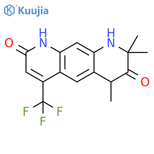 Pyrido[3,2-g]quinoline-2,7-dione,1,6,8,9-tetrahydro-6,8,8-trimethyl-4-(trifluoromethyl)- structure