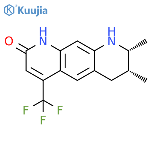 Pyrido[3,2-g]quinolin-2(1H)-one,6,7,8,9-tetrahydro-7,8-dimethyl-4-(trifluoromethyl)-, cis- structure
