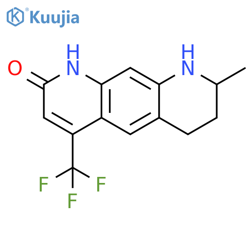 Pyrido[3,2-g]quinolin-2(1H)-one,6,7,8,9-tetrahydro-8-methyl-4-(trifluoromethyl)- structure