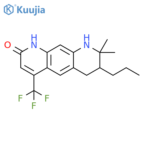 Pyrido[3,2-g]quinolin-2(1H)-one,6,7,8,9-tetrahydro-8,8-dimethyl-7-propyl-4-(trifluoromethyl)- structure