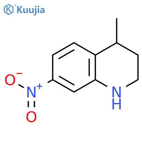 Quinoline, 1,2,3,4-tetrahydro-4-methyl-7-nitro- structure