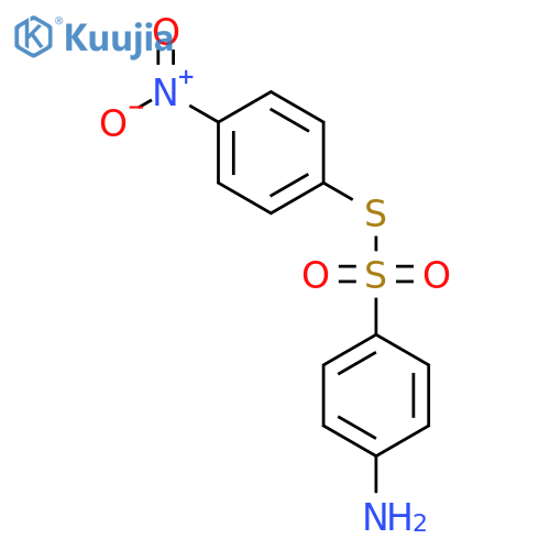 Benzenesulfonothioic acid, 4-amino-, S-(4-nitrophenyl) ester structure