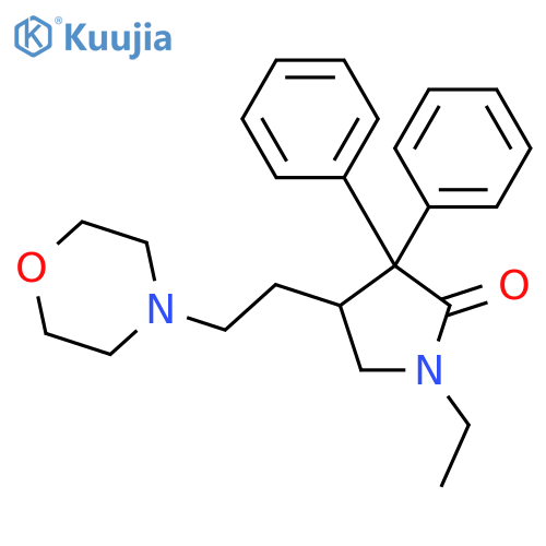 2-Pyrrolidinone,1-ethyl-4-[2-(4-morpholinyl)ethyl]-3,3-diphenyl-, (4S)- structure