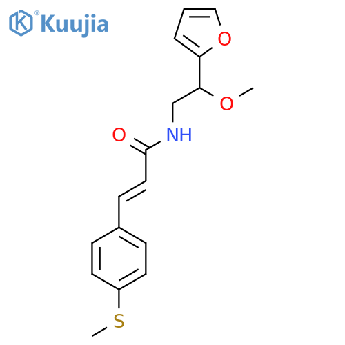 (E)-N-(2-(furan-2-yl)-2-methoxyethyl)-3-(4-(methylthio)phenyl)acrylamide structure