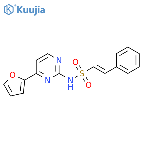 N-[4-(furan-2-yl)pyrimidin-2-yl]-2-phenylethene-1-sulfonamide structure