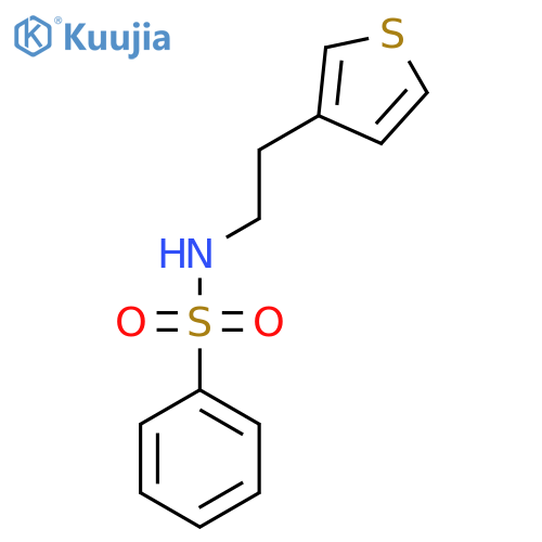 N-2-(thiophen-3-yl)ethylbenzenesulfonamide structure
