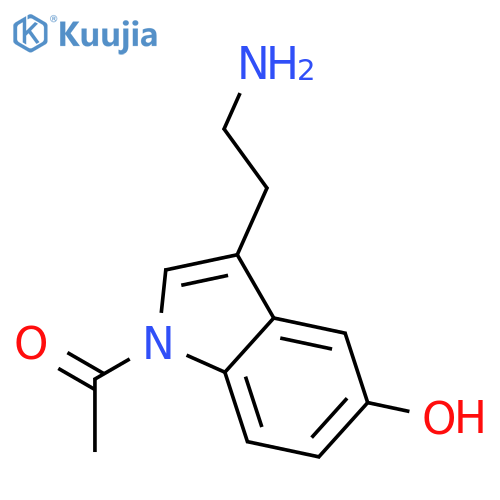 Ethanone,1-[3-(2-aminoethyl)-5-hydroxy-1H-indol-1-yl]- structure