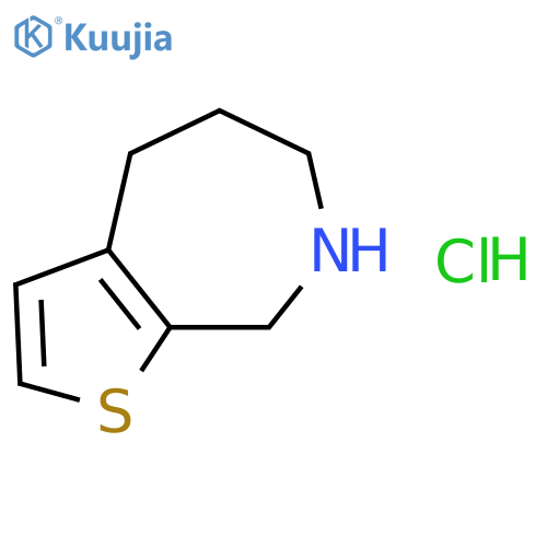 5,6,7,8-tetrahydro-4H-thieno[2,3-c]azepine;hydrochloride structure