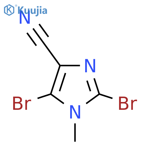 2,5-Dibromo-1-methyl-1H-imidazole-4-carbonitrile structure