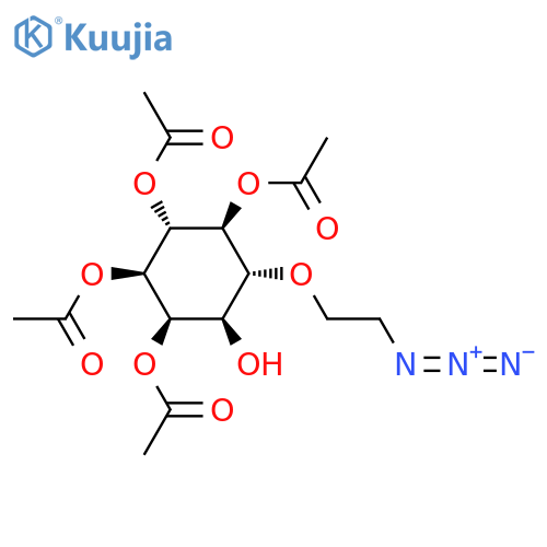 1,2,5,6-Tetra-O-acetyl-4-O-azidoethyl-D-myo-inositol structure
