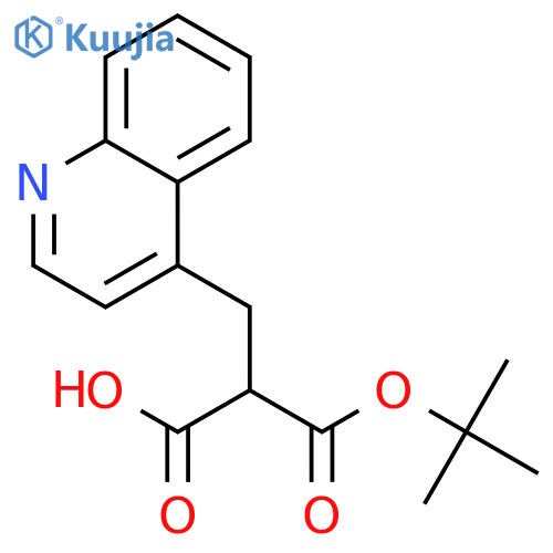 3-(Tert-Butoxy)-3-oxo-2-(quinolin-4-ylmethyl)propanoic acid structure