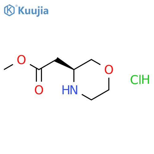 methyl 2-[(3S)-morpholin-3-yl]acetate hydrochloride structure