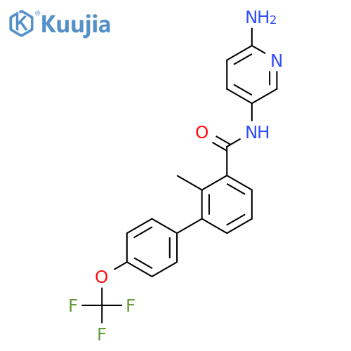 (1,1'-Biphenyl)-3-carboxamide, N-(6-amino-3-pyridinyl)-2-methyl-4'-(trifluoromethoxy)- structure