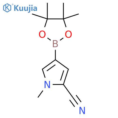 1-Methyl-4-(4,4,5,5-tetramethyl-1,3,2-dioxaborolan-2-yl)-1H-pyrrole-2-carbonitrile structure