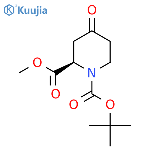 (R)-1-Tert-Butyl 2-methyl 4-oxopiperidine-1,2-dicarboxylate structure