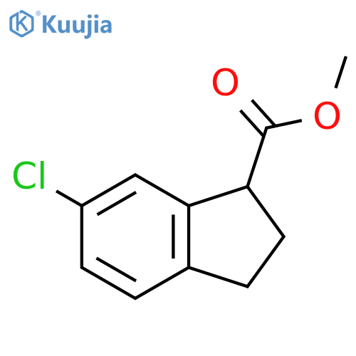 1H-Indene-1-carboxylic acid, 6-chloro-2,3-dihydro-, methyl ester structure