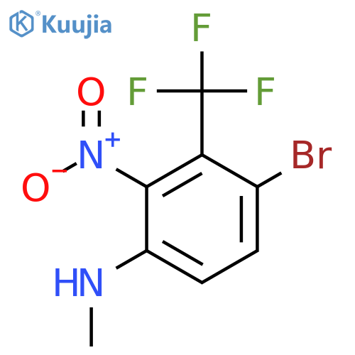 4-Bromo-N-methyl-2-nitro-3-(trifluoromethyl)aniline structure