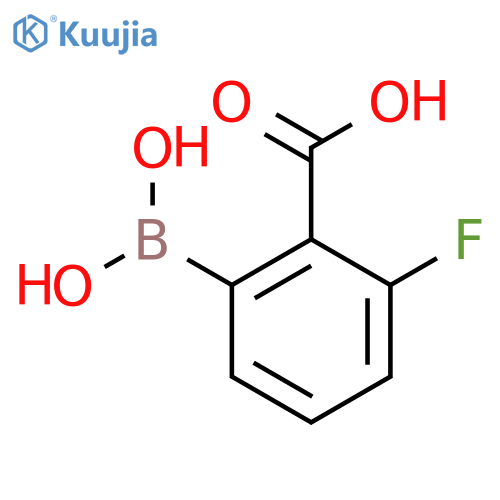 2-Carboxy-3-fluorophenylboronic acid structure