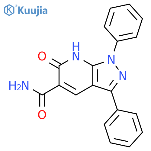 1H-Pyrazolo[3,4-b]pyridine-5-carboxamide,6,7-dihydro-6-oxo-1,3-diphenyl- structure