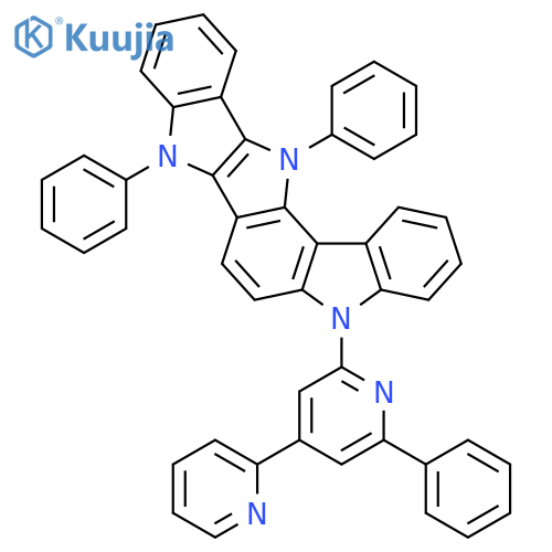 5H-Indolo[2',3':4,5]pyrrolo[3,2-c]carbazole, 8,13-dihydro-8,13-diphenyl-5-(6'-phenyl[2,4'-bipyridin]-2'-yl)- structure