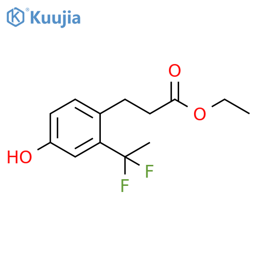 ethyl 3-[2-(1,1-difluoroethyl)-4-hydroxy-phenyl]propanoate structure