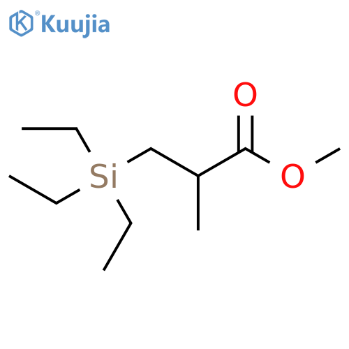 Propanoic acid, 2-methyl-3-(triethylsilyl)-, methyl ester structure