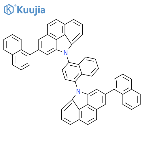 4H-Benzo[def]carbazole, 4,4'-(1,4-naphthalenediyl)bis[2-(1-naphthalenyl)- structure