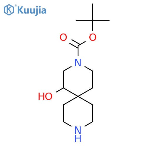 tert-butyl 5-hydroxy-3,9-diazaspiro[5.5]undecane-3-carboxylate structure
