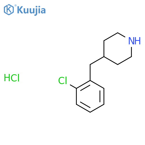 4-[(2-Chlorophenyl)methyl]piperidine hydrochloride structure