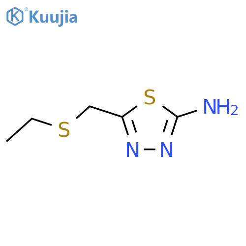 5-(Ethylsulfanyl)methyl-1,3,4-thiadiazol-2-ylamine structure