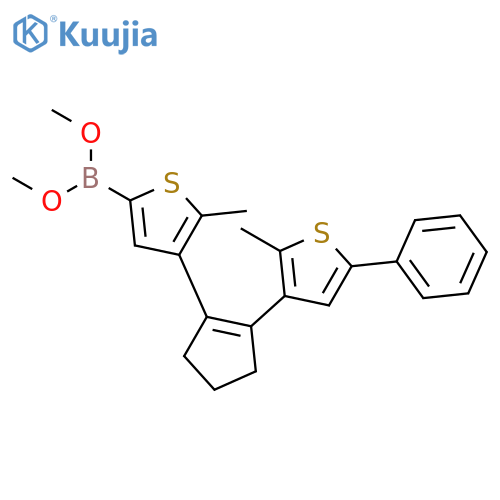 Boronic acid, B-[5-methyl-4-[2-(2-methyl-5-phenyl-3-thienyl)-1-cyclopenten-1-yl]-2-thienyl]-, dimethyl ester structure
