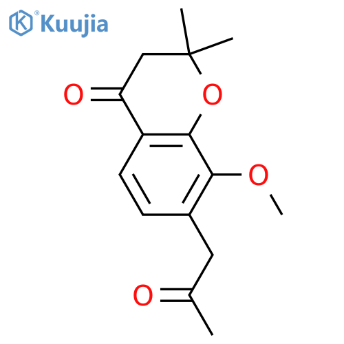 2,3-Dihydro-8-hydroxy-2,2-dimethyl-7-(2-oxopropyl)-4H-1-benzopyran-4-one; Me ether structure