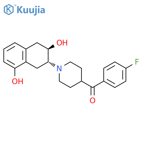 (1-((2R,3R)-3,8-dihydroxy-1,2,3,4-tetrahydronaphthalen-2-yl)piperidin-4-yl)(4-fluorophenyl)methanone structure