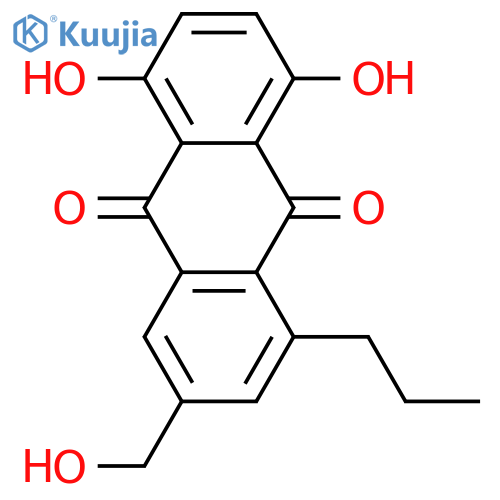 1,4-Dihydroxy-7-(hydroxymethyl)-5-propylanthraquinone structure