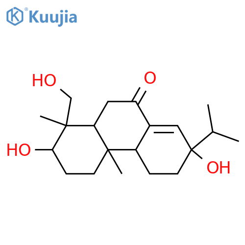 3,13,18-Trihydroxy-8(14)-abieten-7-one; (ent-3β,13β)-form structure