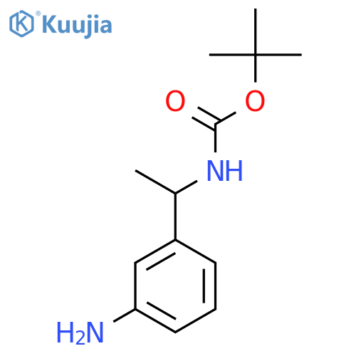 tert-Butyl N-1-(3-aminophenyl)ethylcarbamate structure