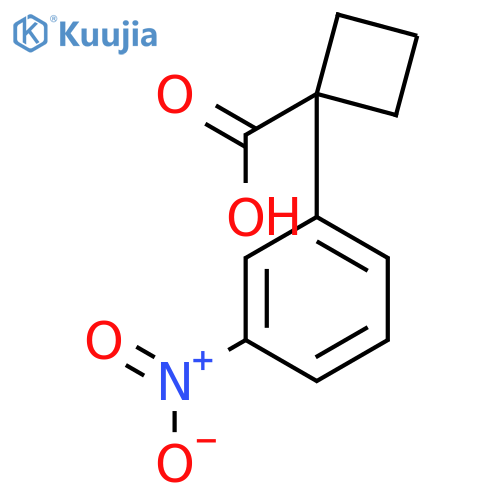 1-(3-Nitrophenyl)cyclobutanecarboxylic acid structure
