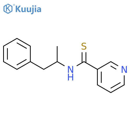 N-(1-phenylpropan-2-yl)pyridine-3-carbothioamide structure