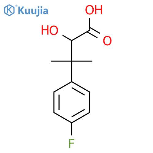3-(4-Fluorophenyl)-2-hydroxy-3-methylbutanoic acid structure