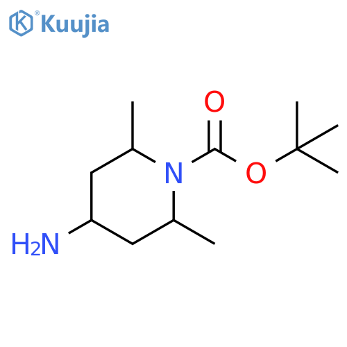 tert-butyl 4-amino-2,6-dimethyl-piperidine-1-carboxylate structure
