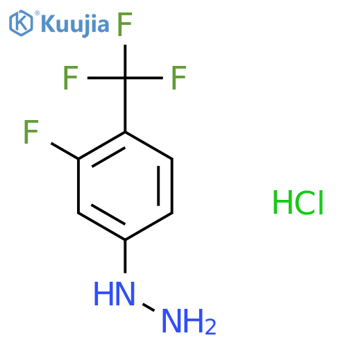 (3-Fluoro-4-(trifluoromethyl)phenyl)hydrazine hydrochloride structure