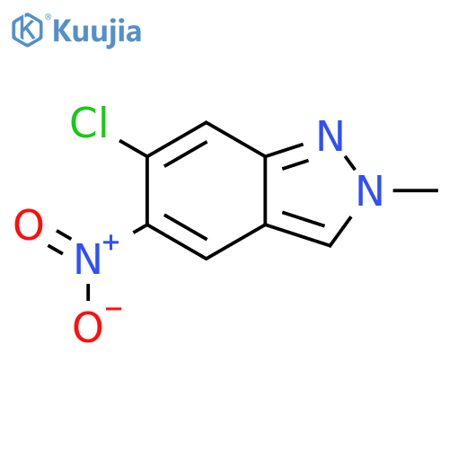 2H-Indazole, 6-chloro-2-methyl-5-nitro- structure